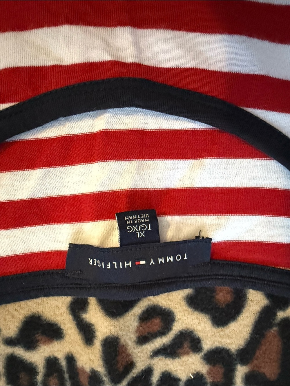 Tommy Hilfiger Red and White Striped Short Sleeve Kids Tee - Picture 3 of 5